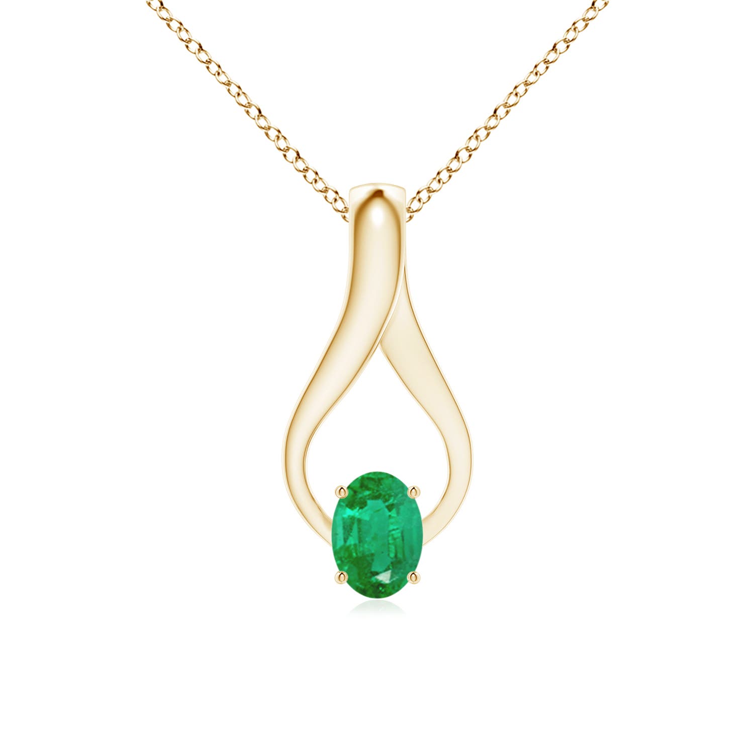 AA - Emerald / 0.73 CT / 14 KT Yellow Gold