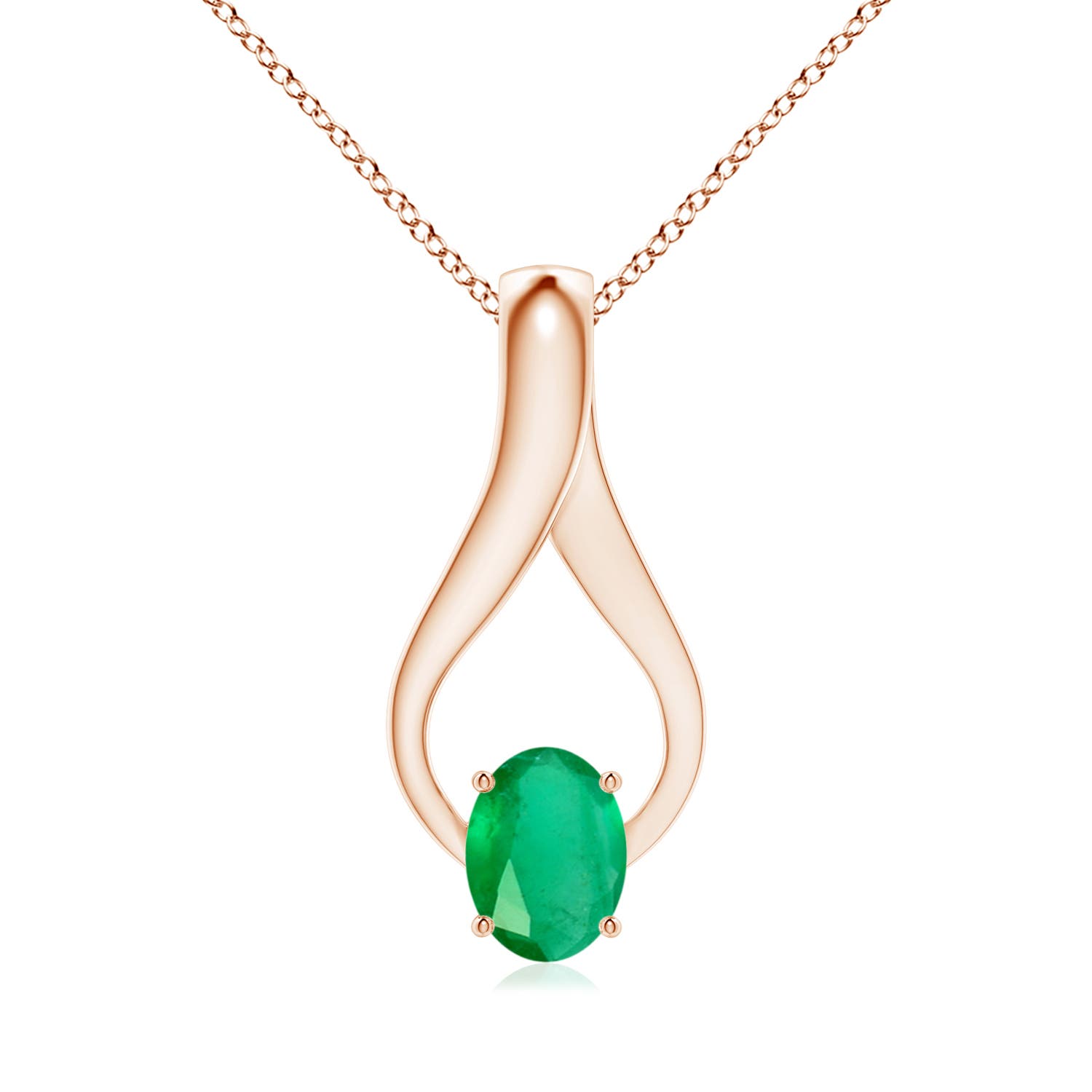 A - Emerald / 1.21 CT / 14 KT Rose Gold