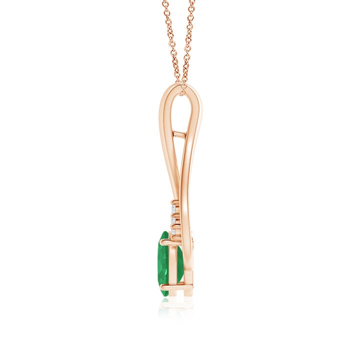 A - Emerald / 1.21 CT / 14 KT Rose Gold