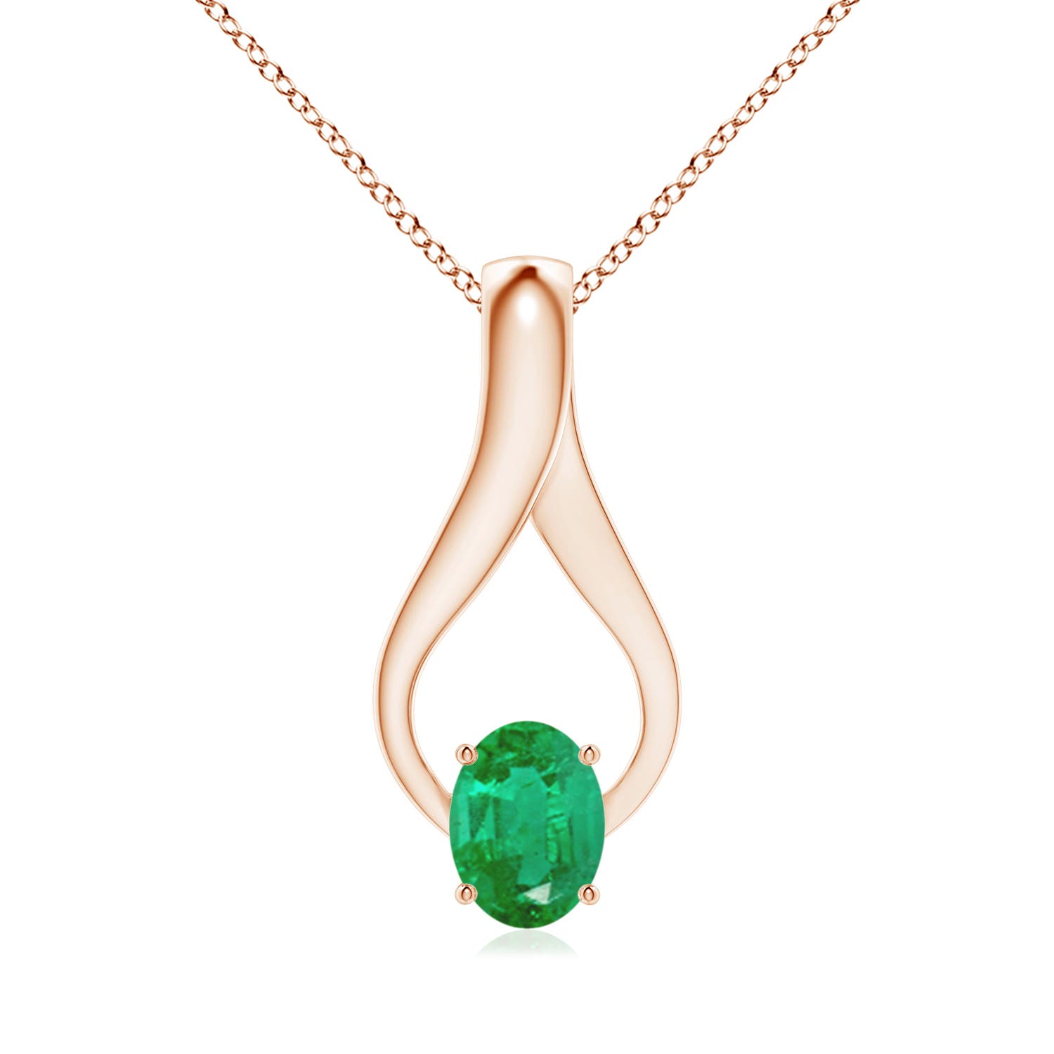 AA - Emerald / 1.21 CT / 14 KT Rose Gold