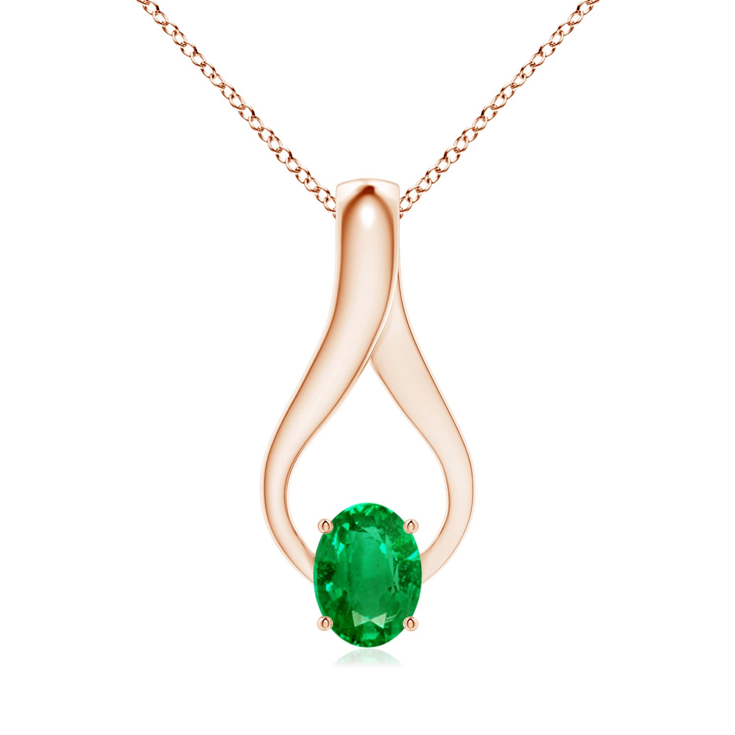 AAA - Emerald / 1.21 CT / 14 KT Rose Gold