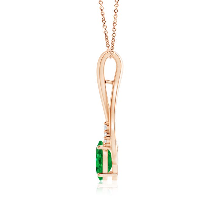 AAA - Emerald / 1.21 CT / 14 KT Rose Gold