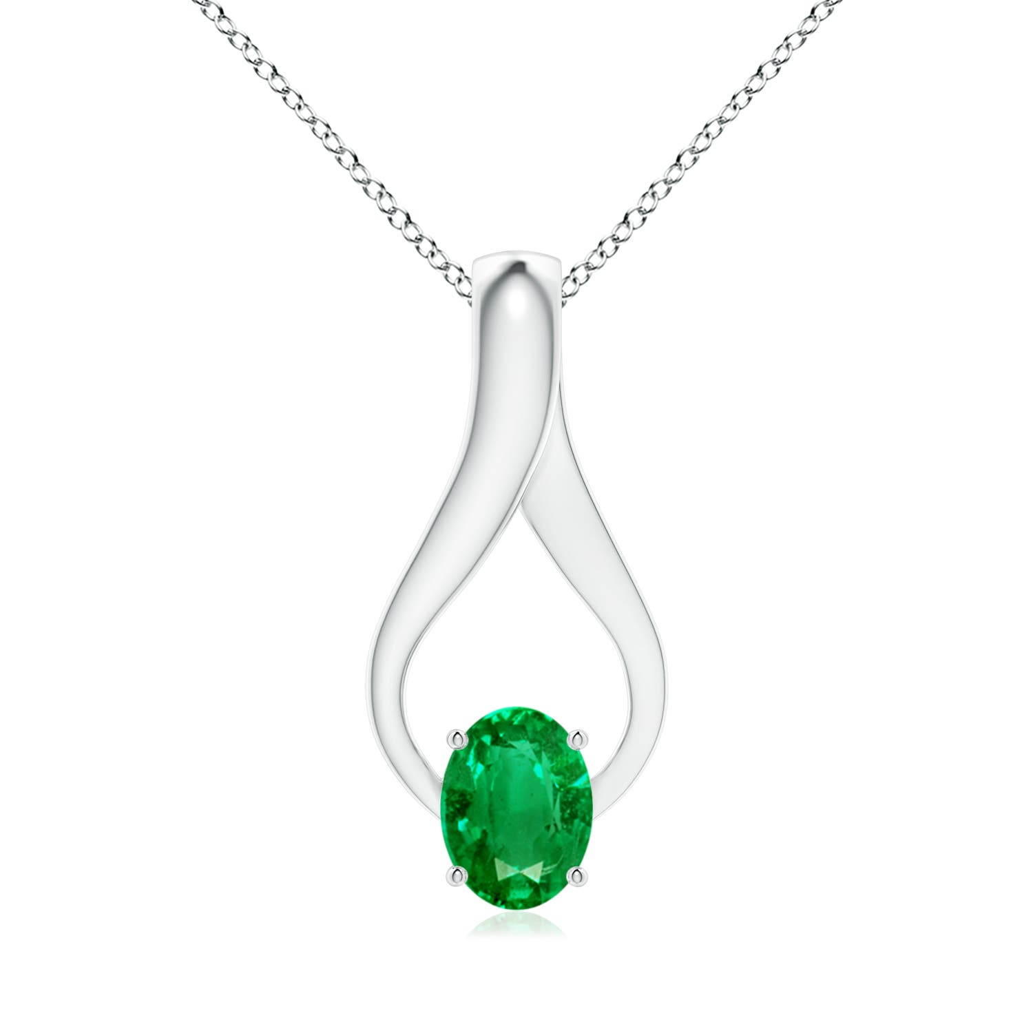 AAA - Emerald / 1.21 CT / 14 KT White Gold