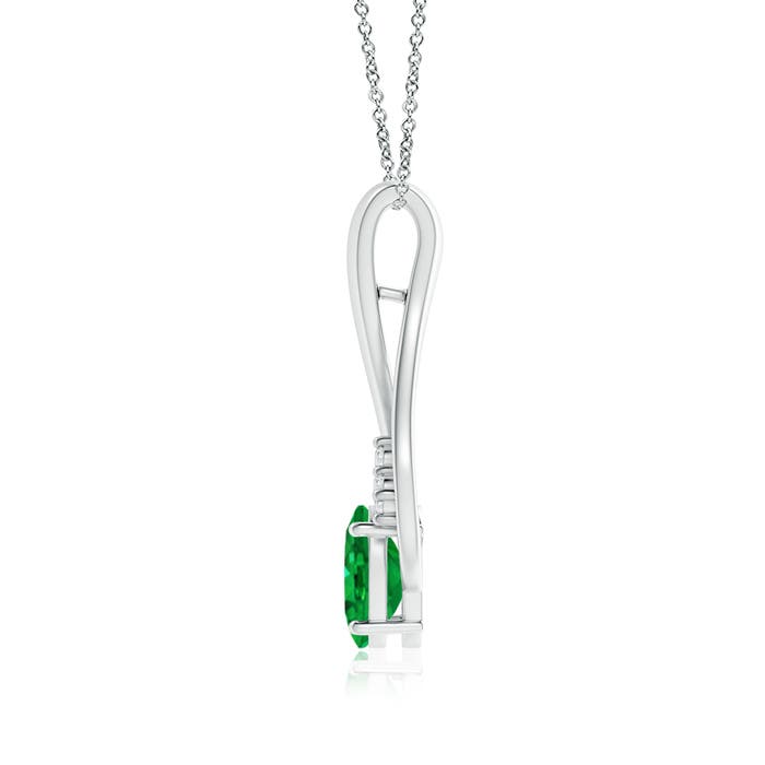 AAA - Emerald / 1.21 CT / 14 KT White Gold