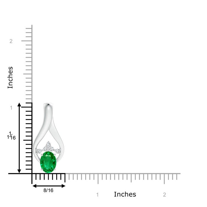 AAA - Emerald / 1.21 CT / 14 KT White Gold