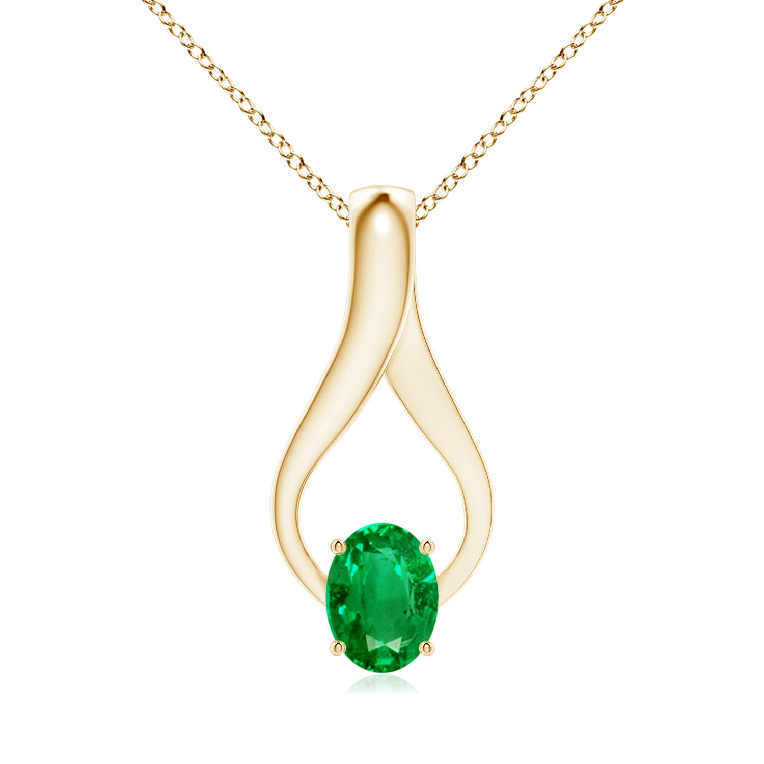 AAA - Emerald / 1.21 CT / 14 KT Yellow Gold