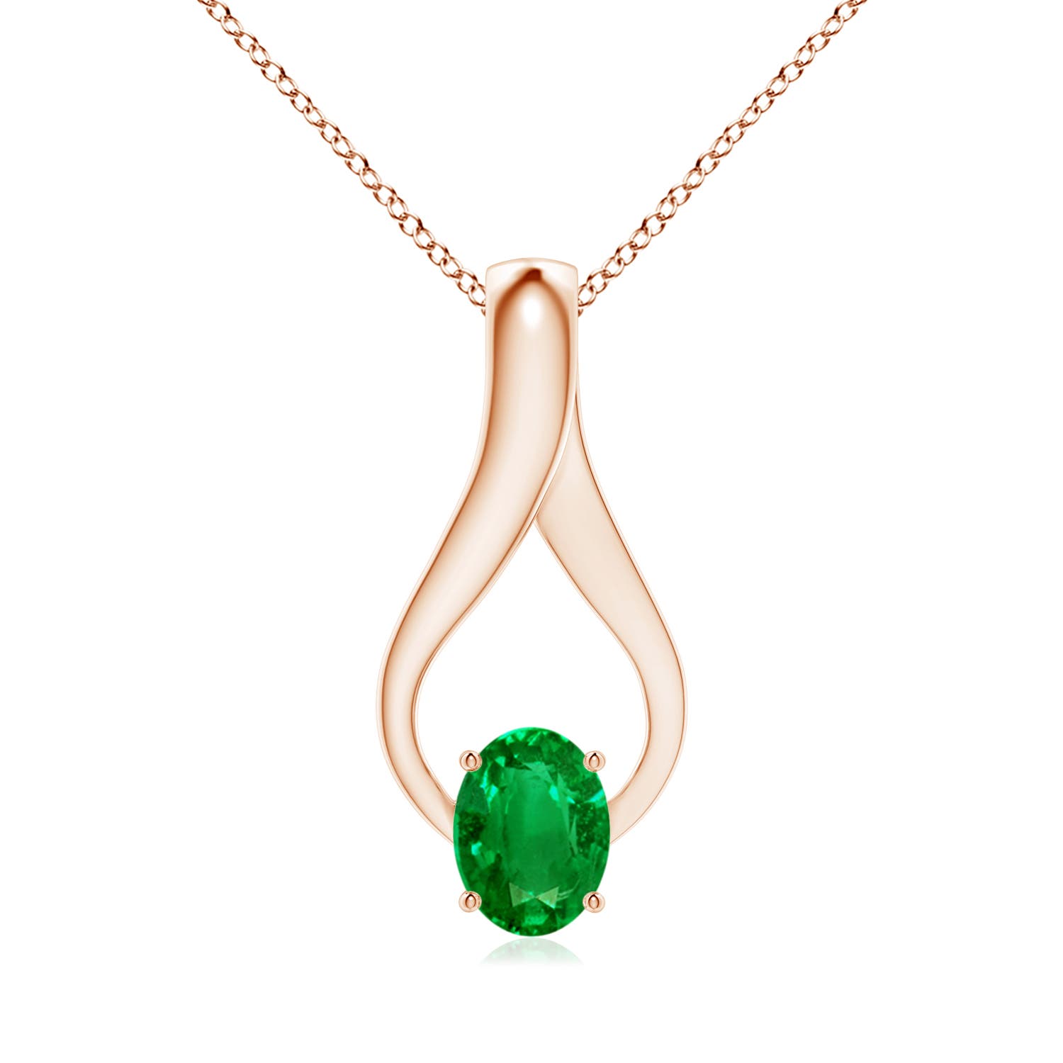 AAAA - Emerald / 1.21 CT / 14 KT Rose Gold