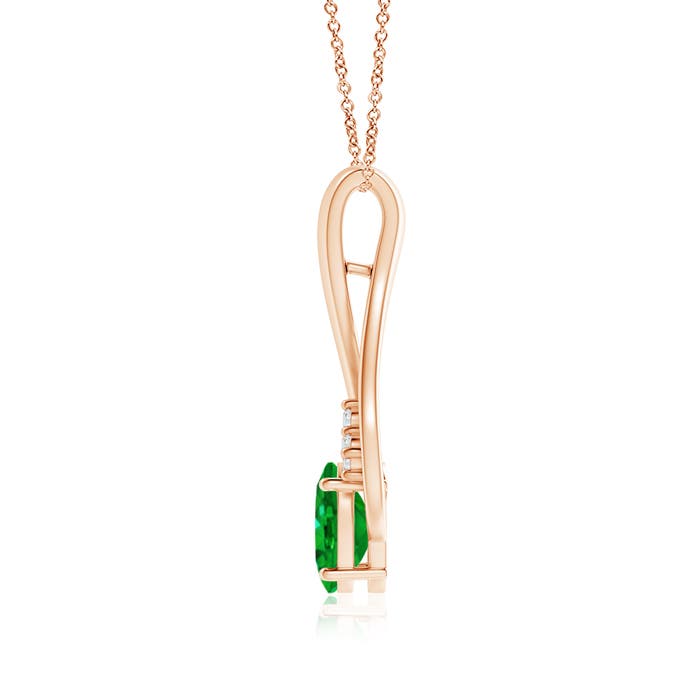 AAAA - Emerald / 1.21 CT / 14 KT Rose Gold