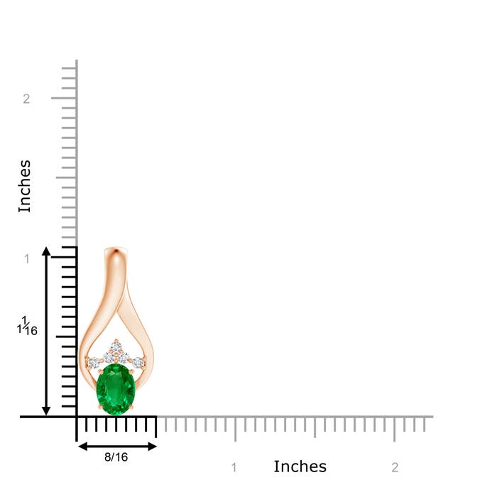 AAAA - Emerald / 1.21 CT / 14 KT Rose Gold