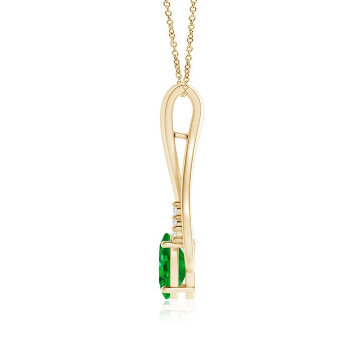 AAAA - Emerald / 1.21 CT / 14 KT Yellow Gold