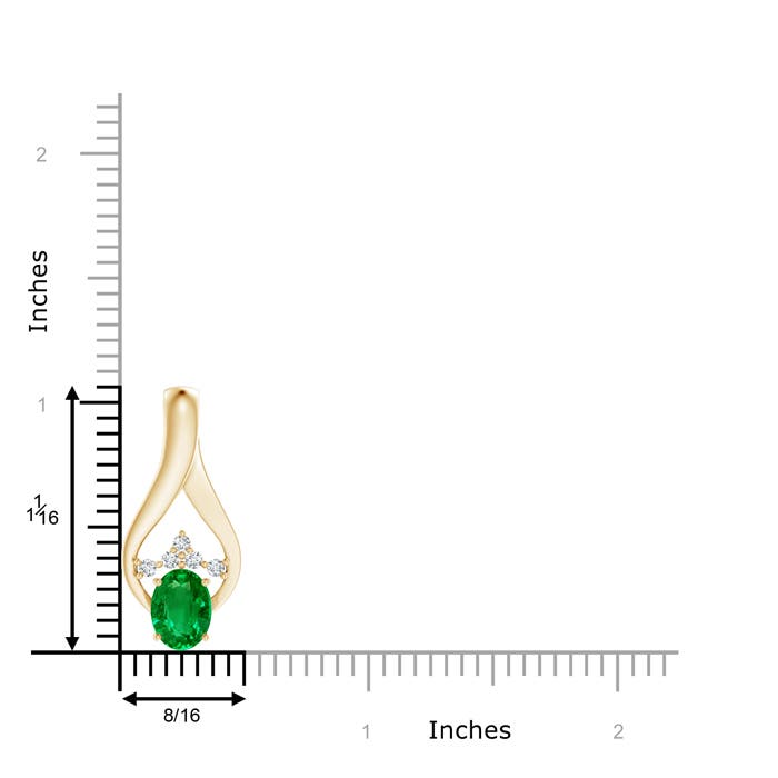 AAAA - Emerald / 1.21 CT / 14 KT Yellow Gold