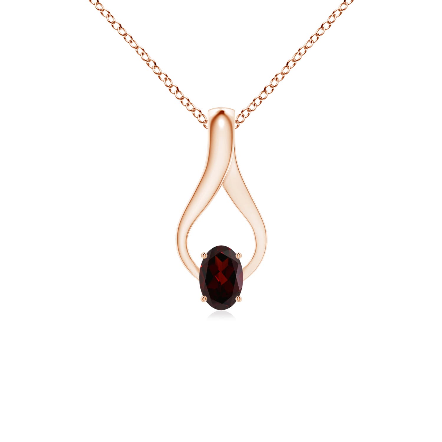 A - Garnet / 0.6 CT / 14 KT Rose Gold