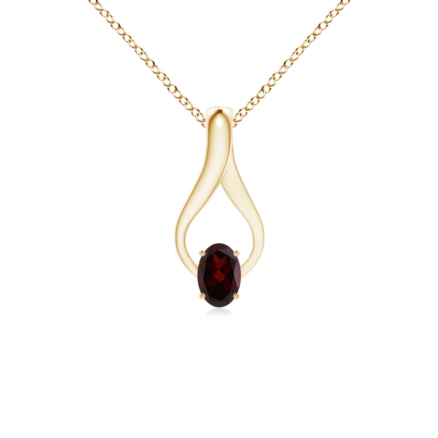 A - Garnet / 0.6 CT / 14 KT Yellow Gold