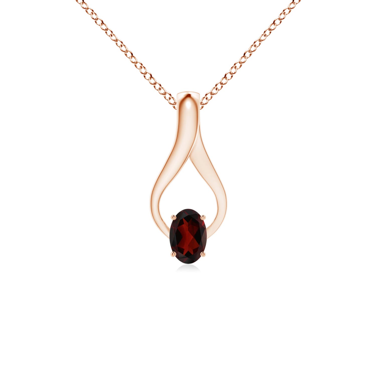 AA - Garnet / 0.6 CT / 14 KT Rose Gold