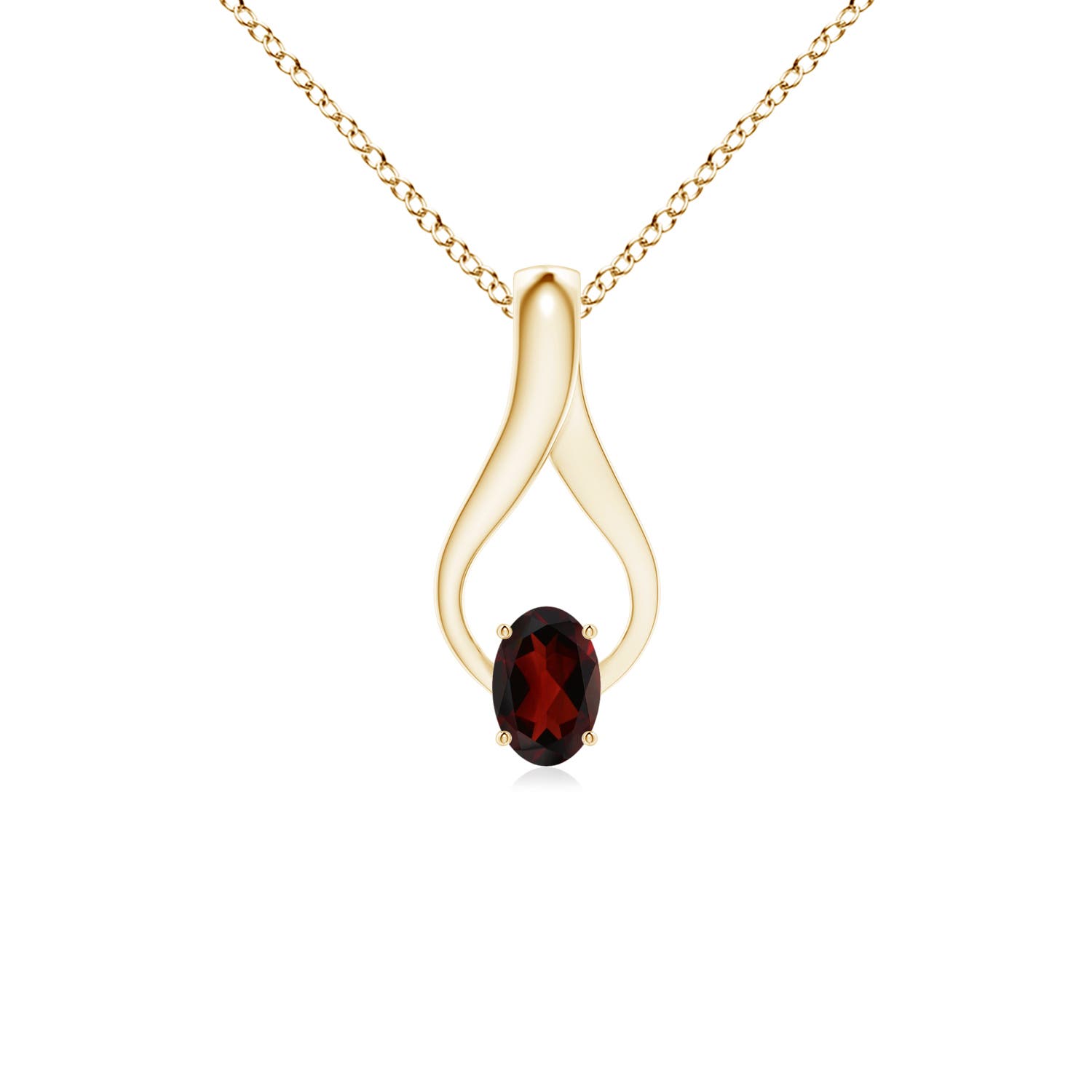 AA - Garnet / 0.6 CT / 14 KT Yellow Gold