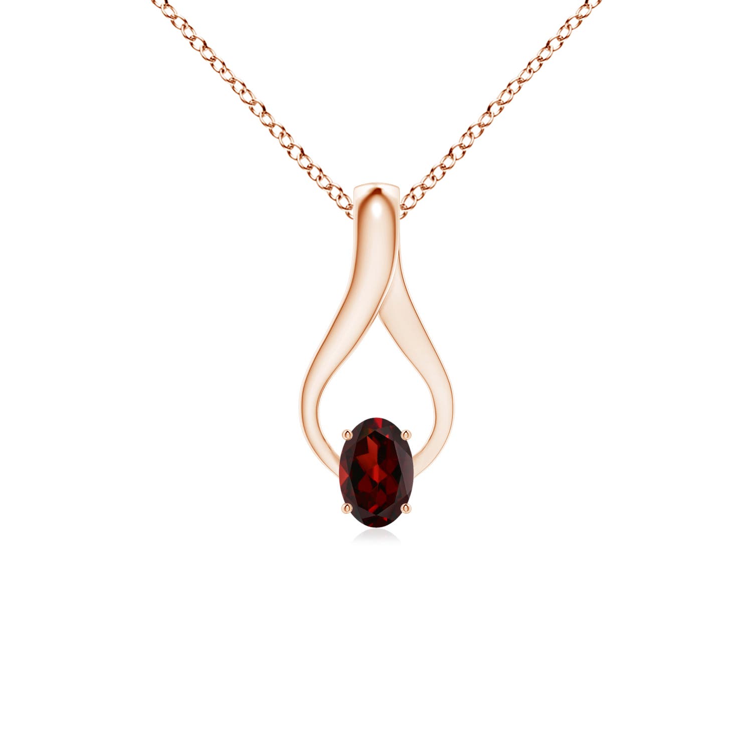 AAA - Garnet / 0.6 CT / 14 KT Rose Gold