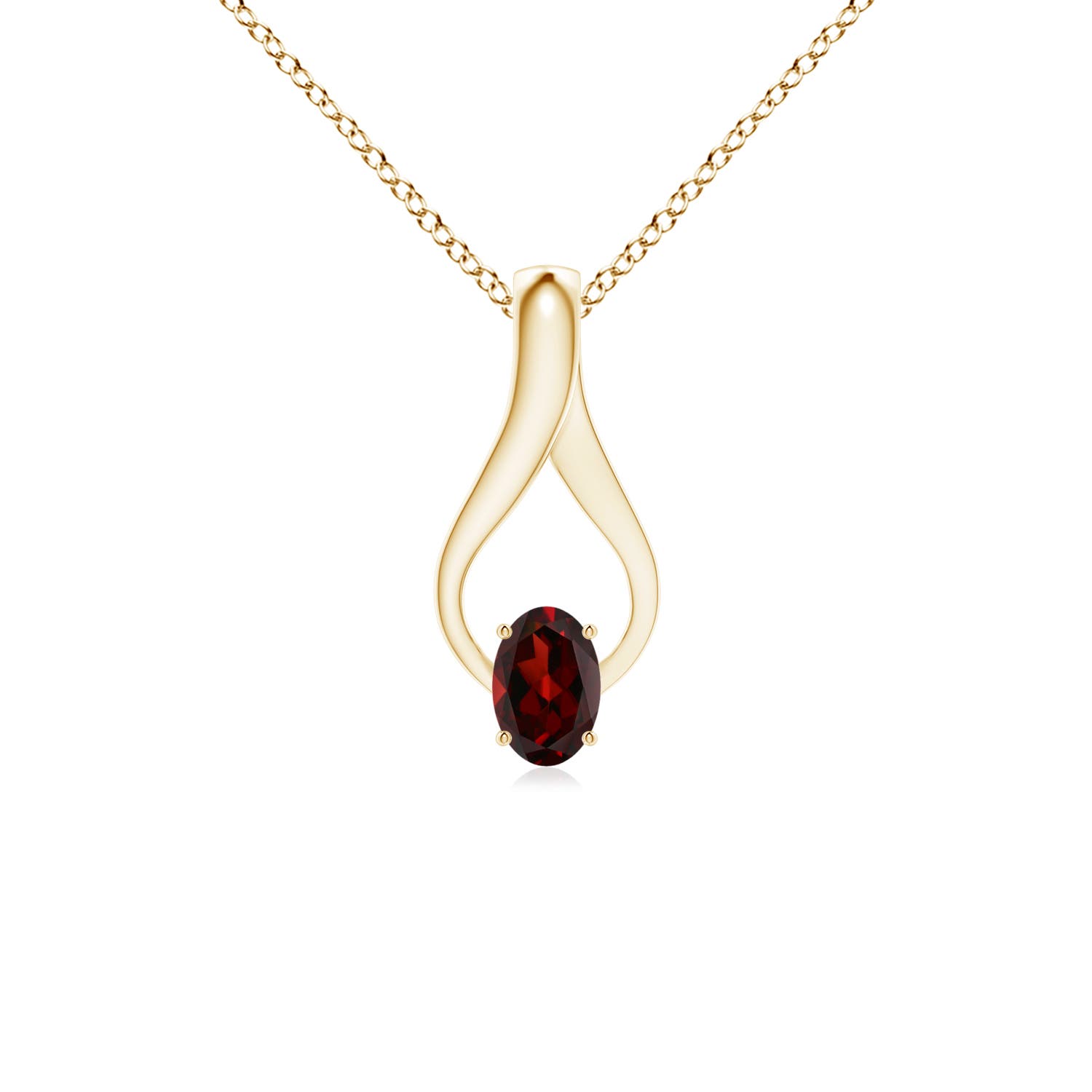 AAA - Garnet / 0.6 CT / 14 KT Yellow Gold