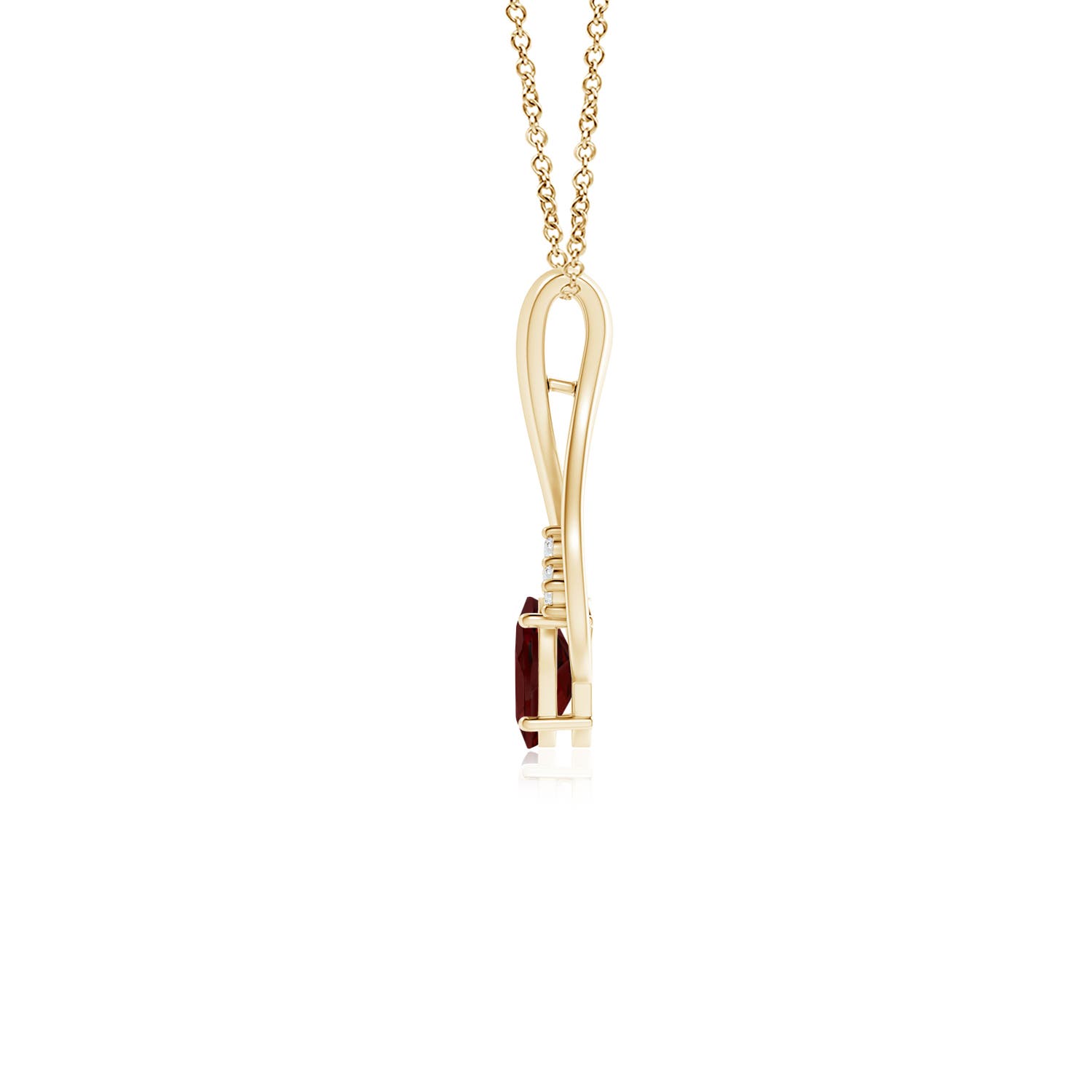 AAA - Garnet / 0.6 CT / 14 KT Yellow Gold