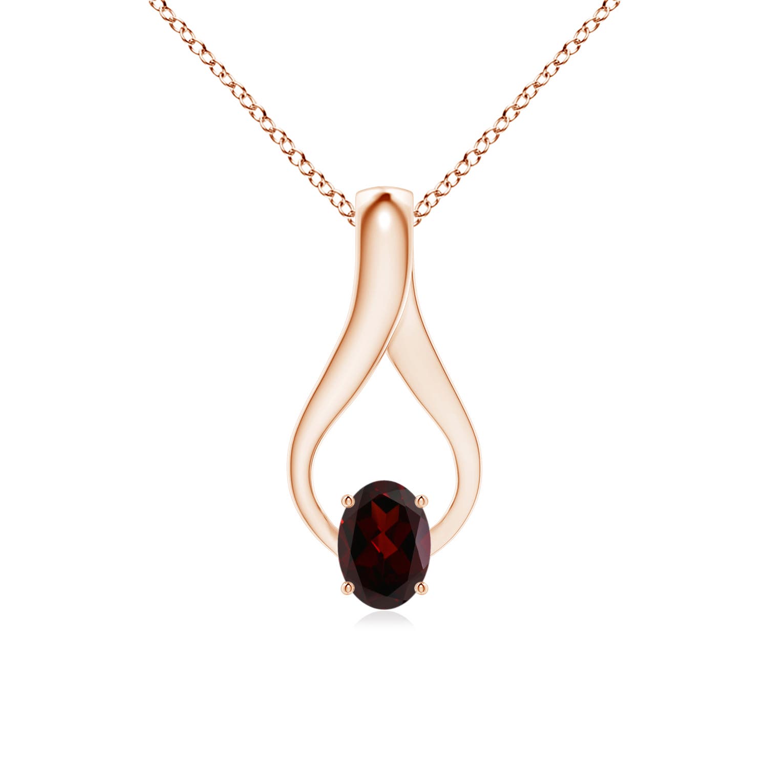 A - Garnet / 0.97 CT / 14 KT Rose Gold