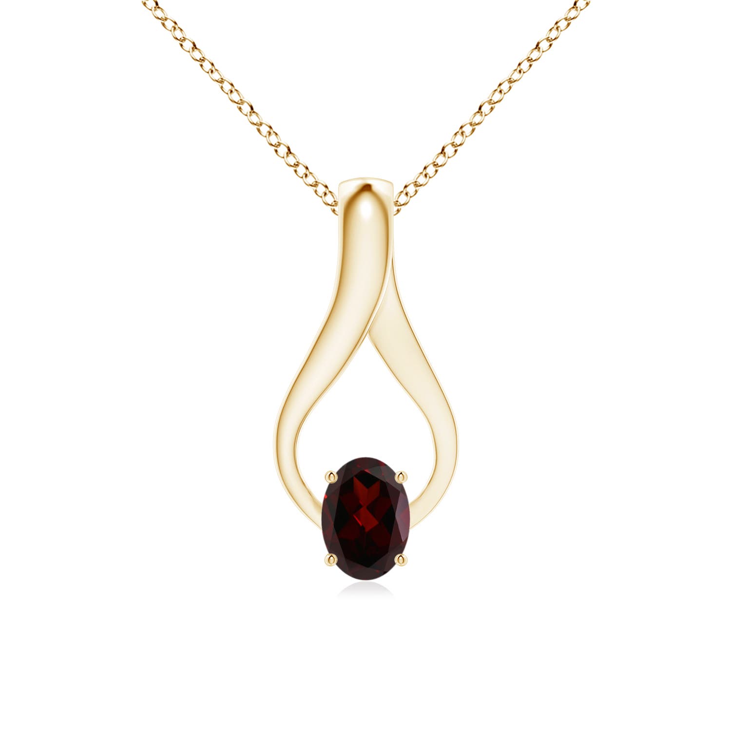 A - Garnet / 0.97 CT / 14 KT Yellow Gold