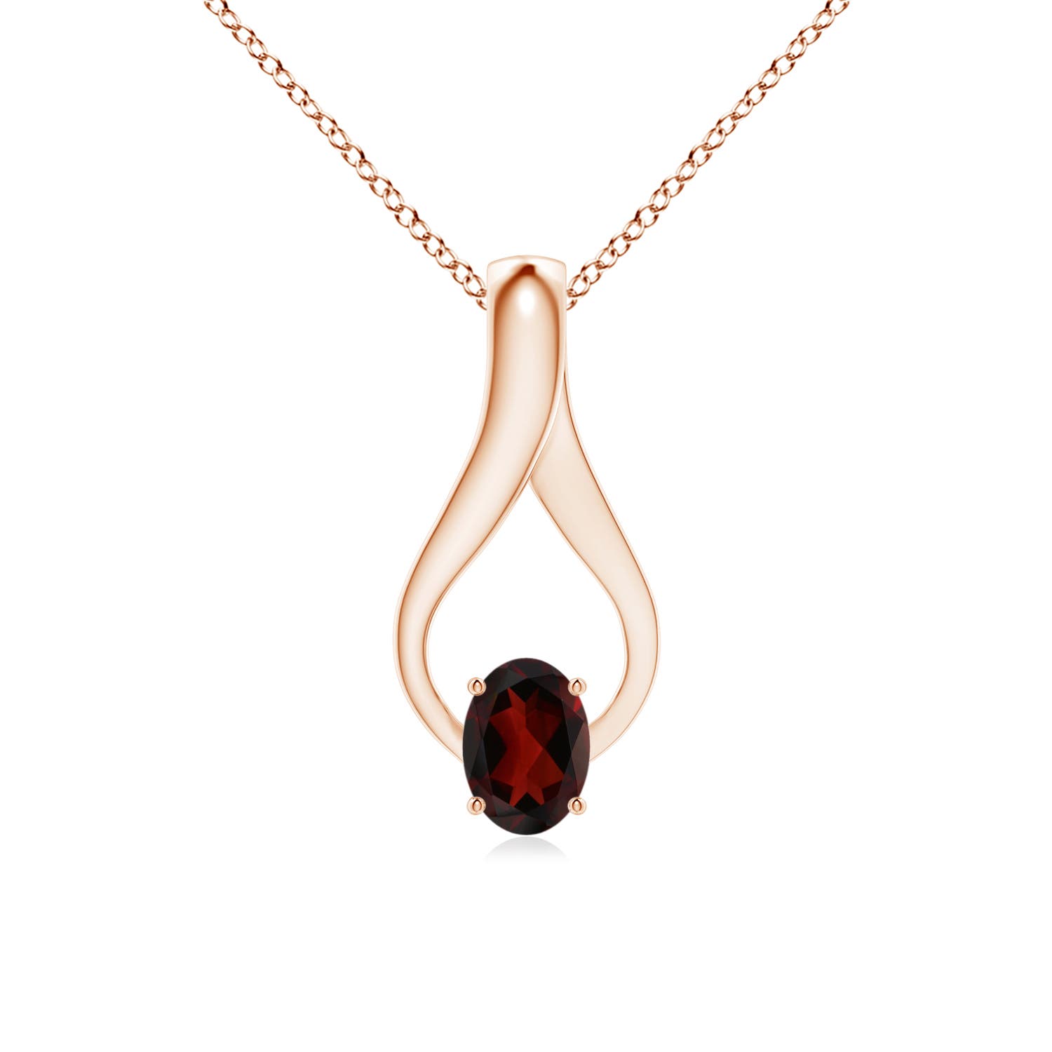 AA - Garnet / 0.97 CT / 14 KT Rose Gold