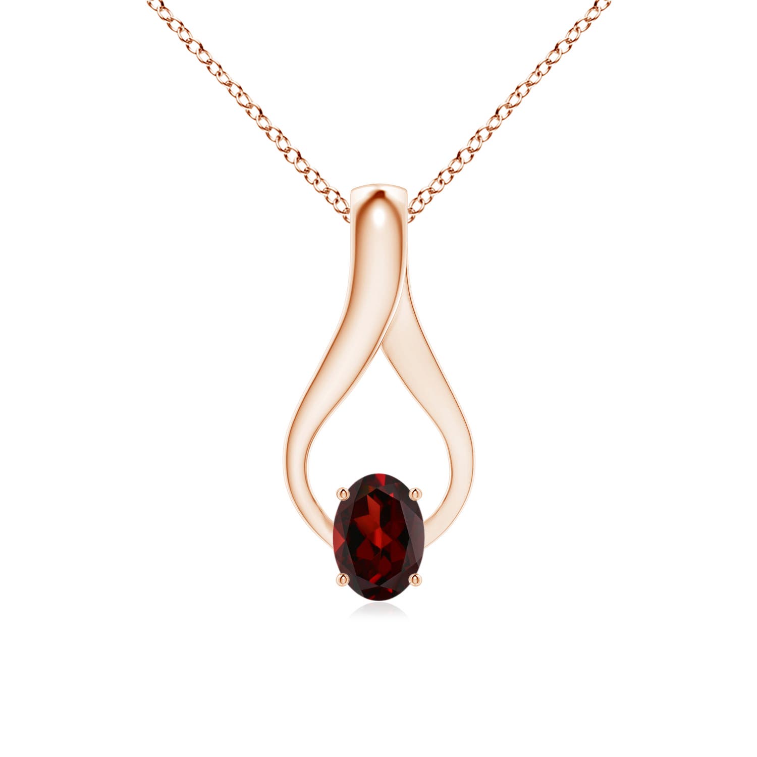 AAA - Garnet / 0.97 CT / 14 KT Rose Gold