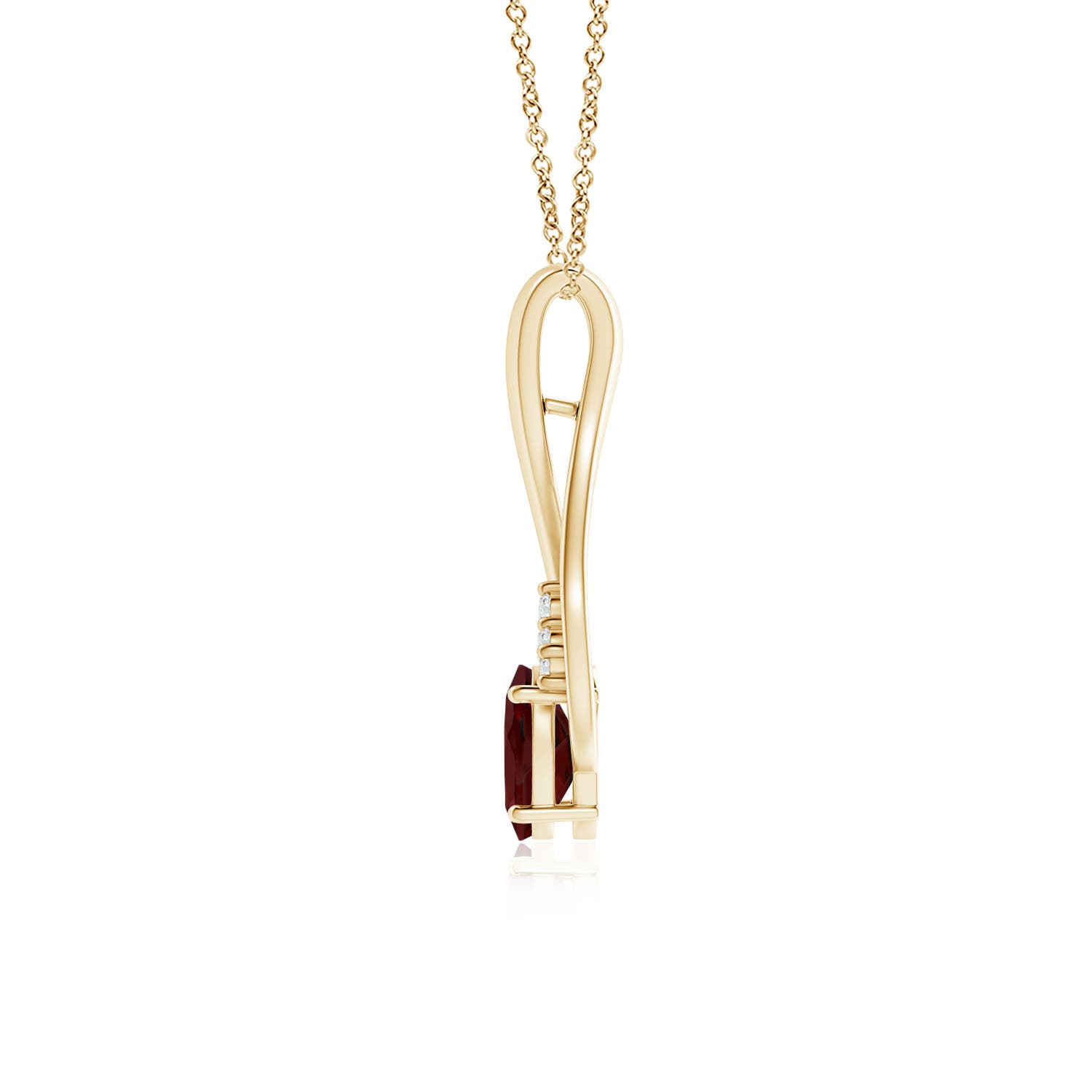 AAA - Garnet / 0.97 CT / 14 KT Yellow Gold