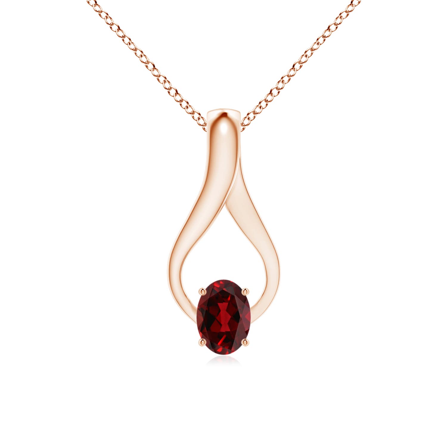 AAAA - Garnet / 0.97 CT / 14 KT Rose Gold