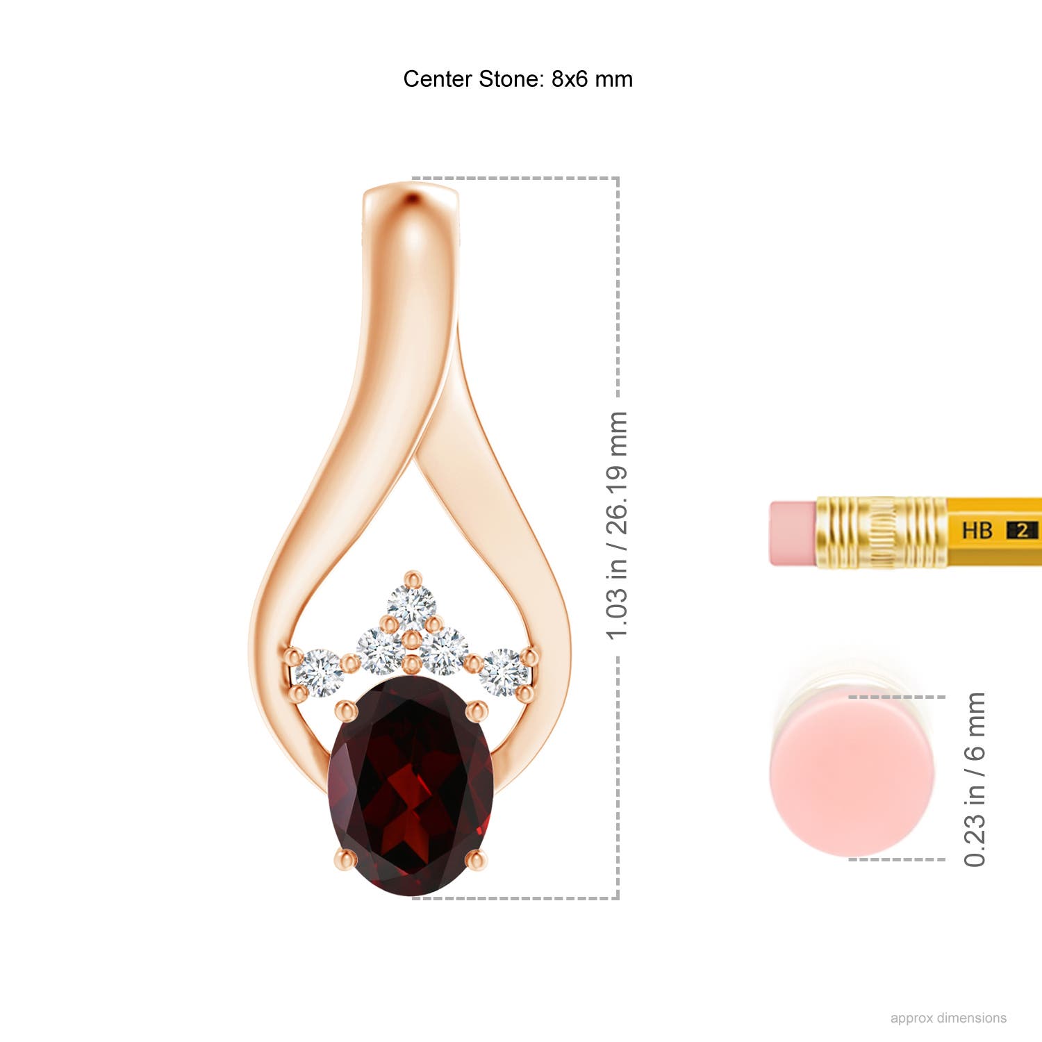 A - Garnet / 1.56 CT / 14 KT Rose Gold