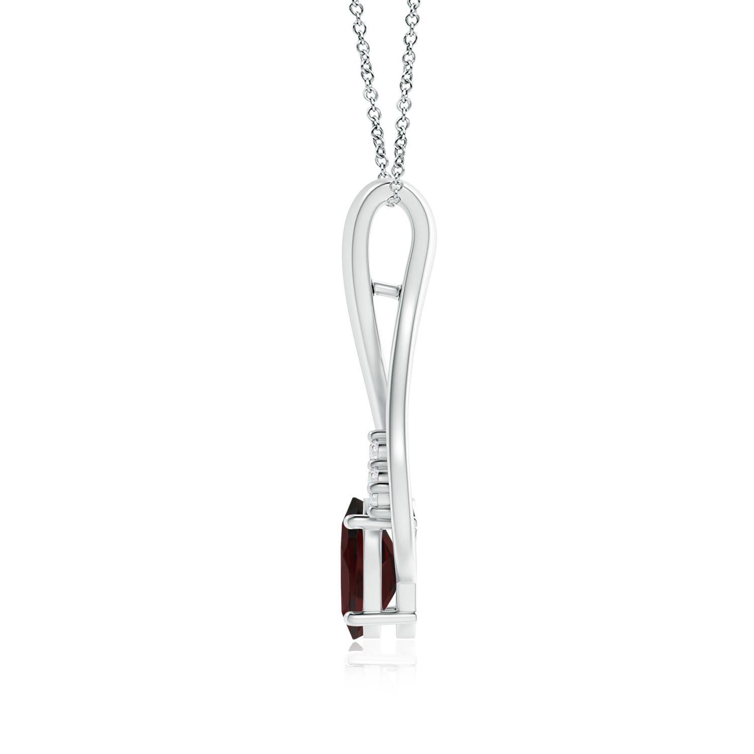 A - Garnet / 1.56 CT / 14 KT White Gold