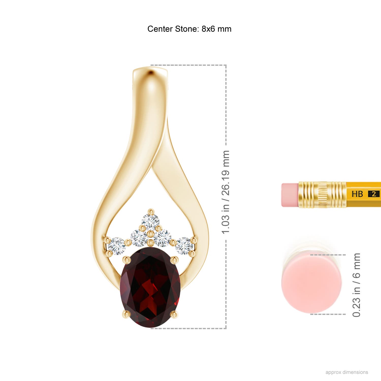 A - Garnet / 1.56 CT / 14 KT Yellow Gold