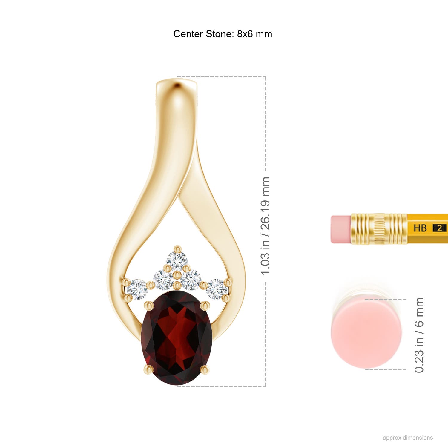 AA - Garnet / 1.56 CT / 14 KT Yellow Gold