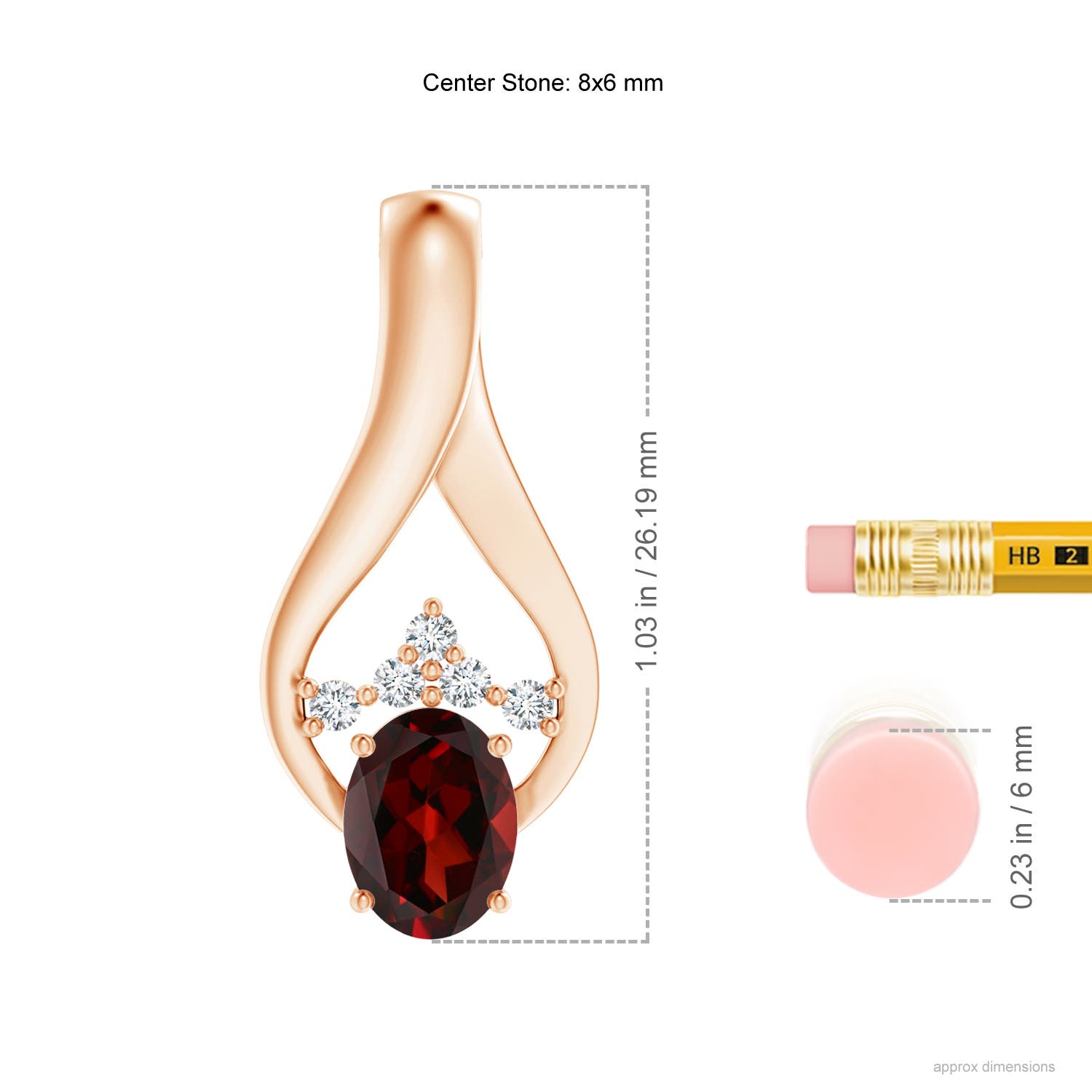 AAA - Garnet / 1.56 CT / 14 KT Rose Gold