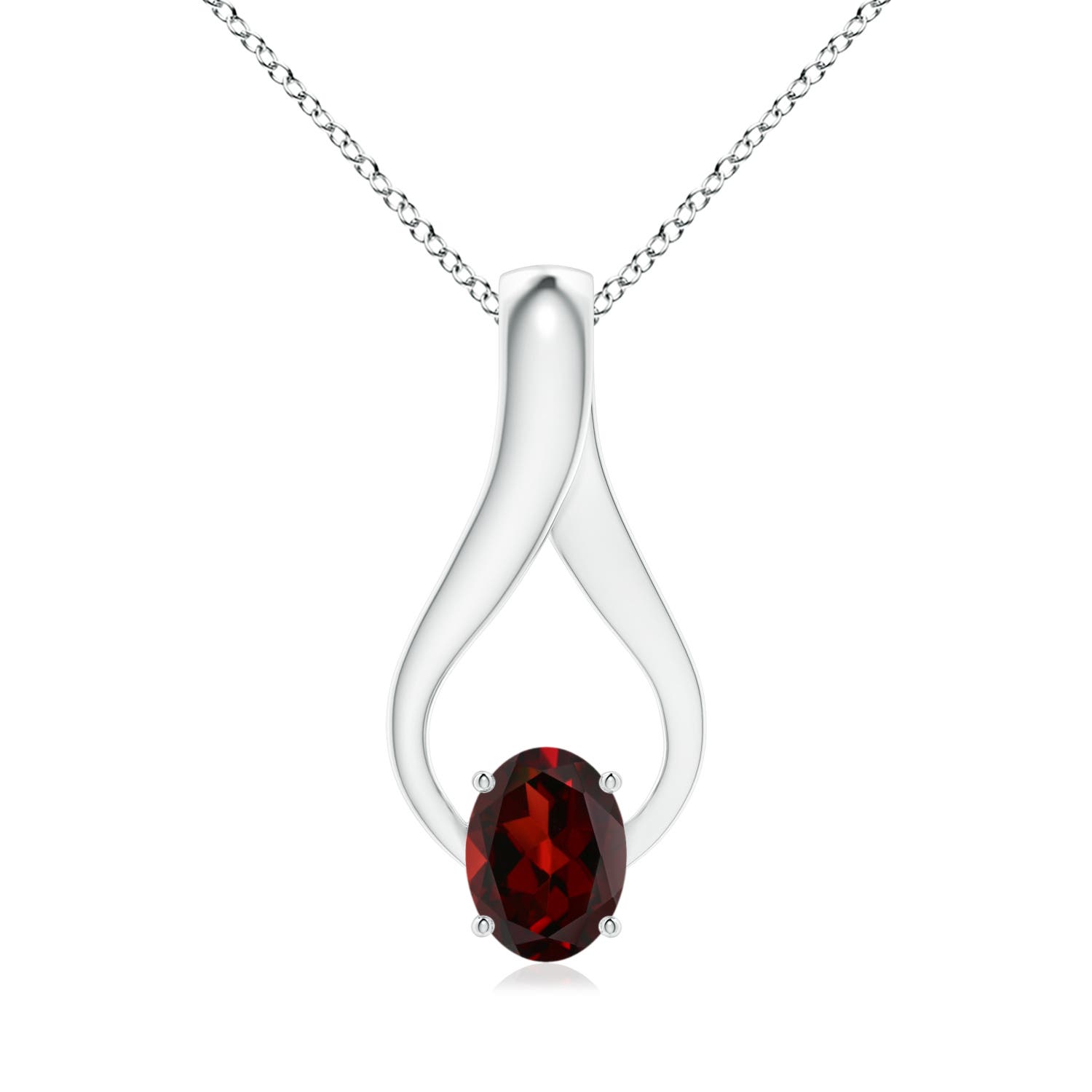 AAA - Garnet / 1.56 CT / 14 KT White Gold