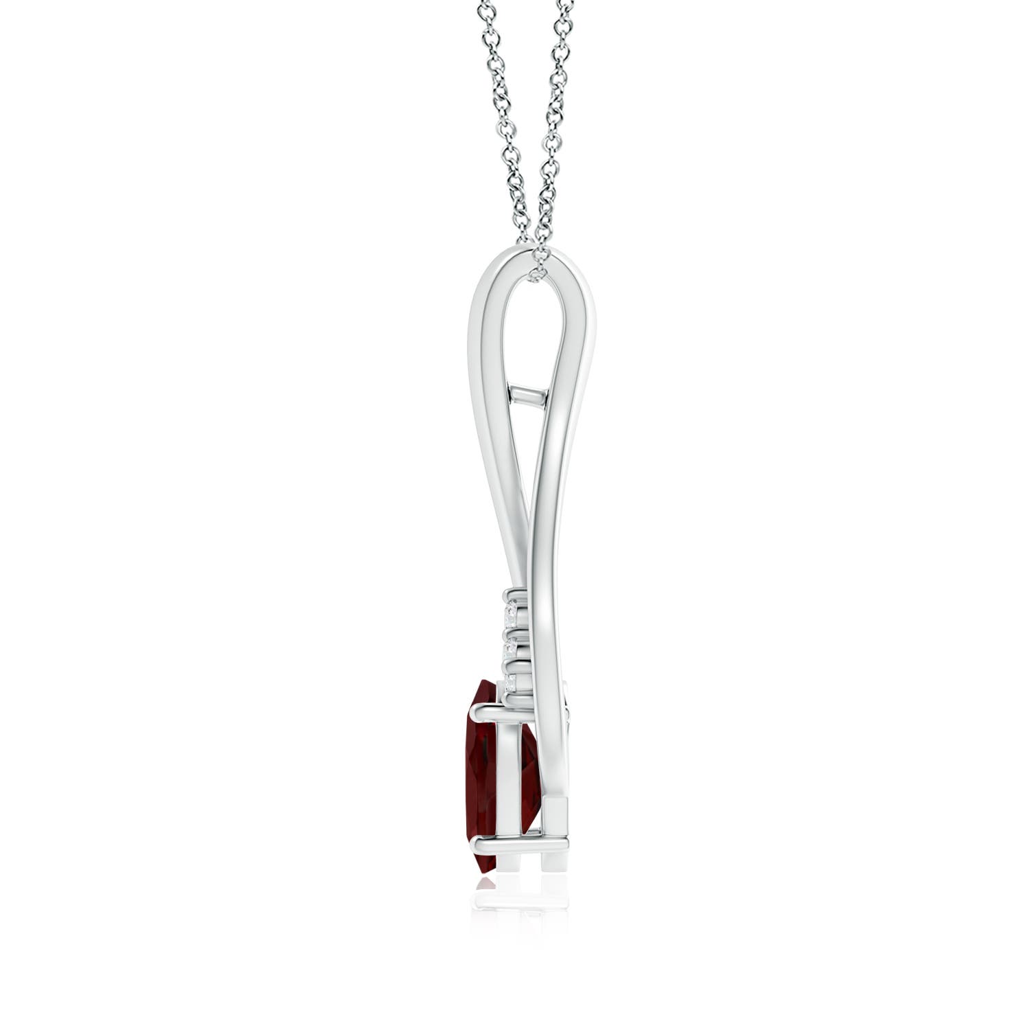 AAA - Garnet / 1.56 CT / 14 KT White Gold