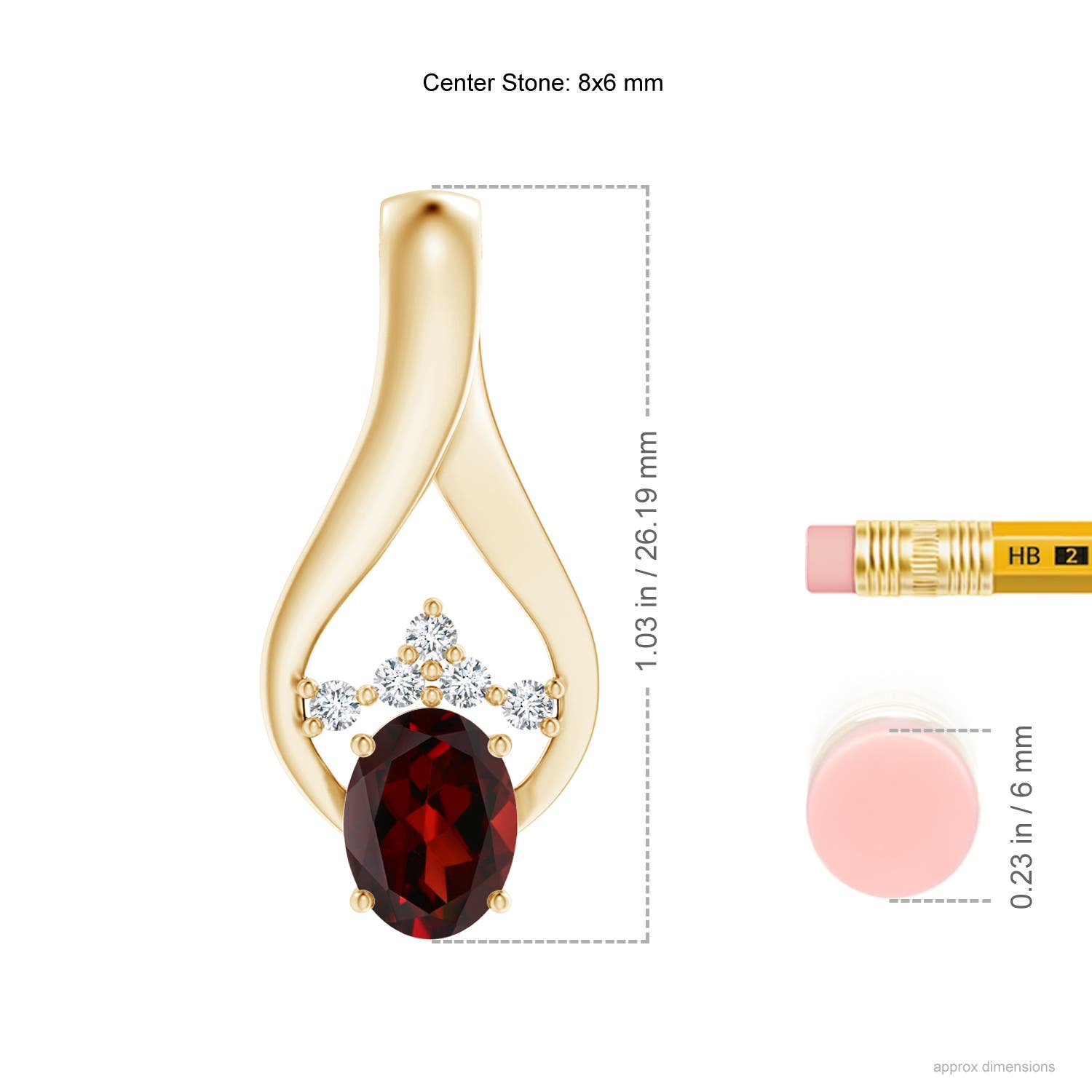 AAA - Garnet / 1.56 CT / 14 KT Yellow Gold