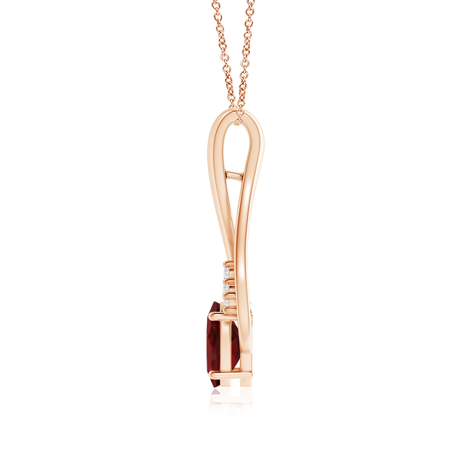 AAAA - Garnet / 1.56 CT / 14 KT Rose Gold