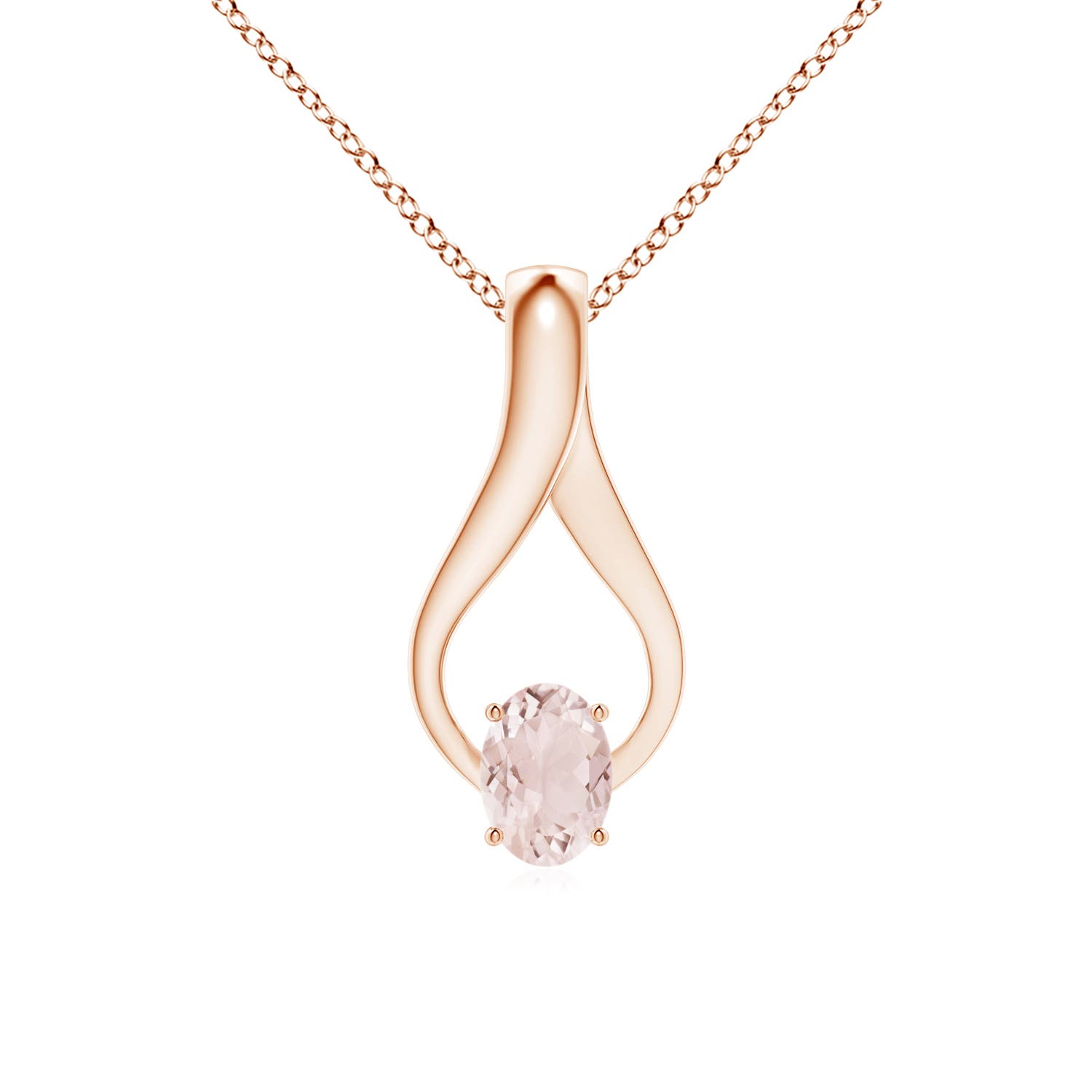 A - Morganite / 0.77 CT / 14 KT Rose Gold