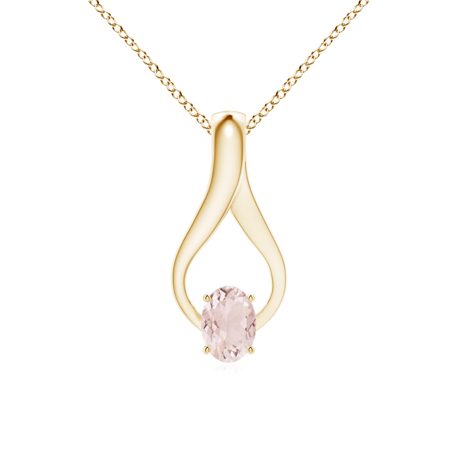 A - Morganite / 0.77 CT / 14 KT Yellow Gold