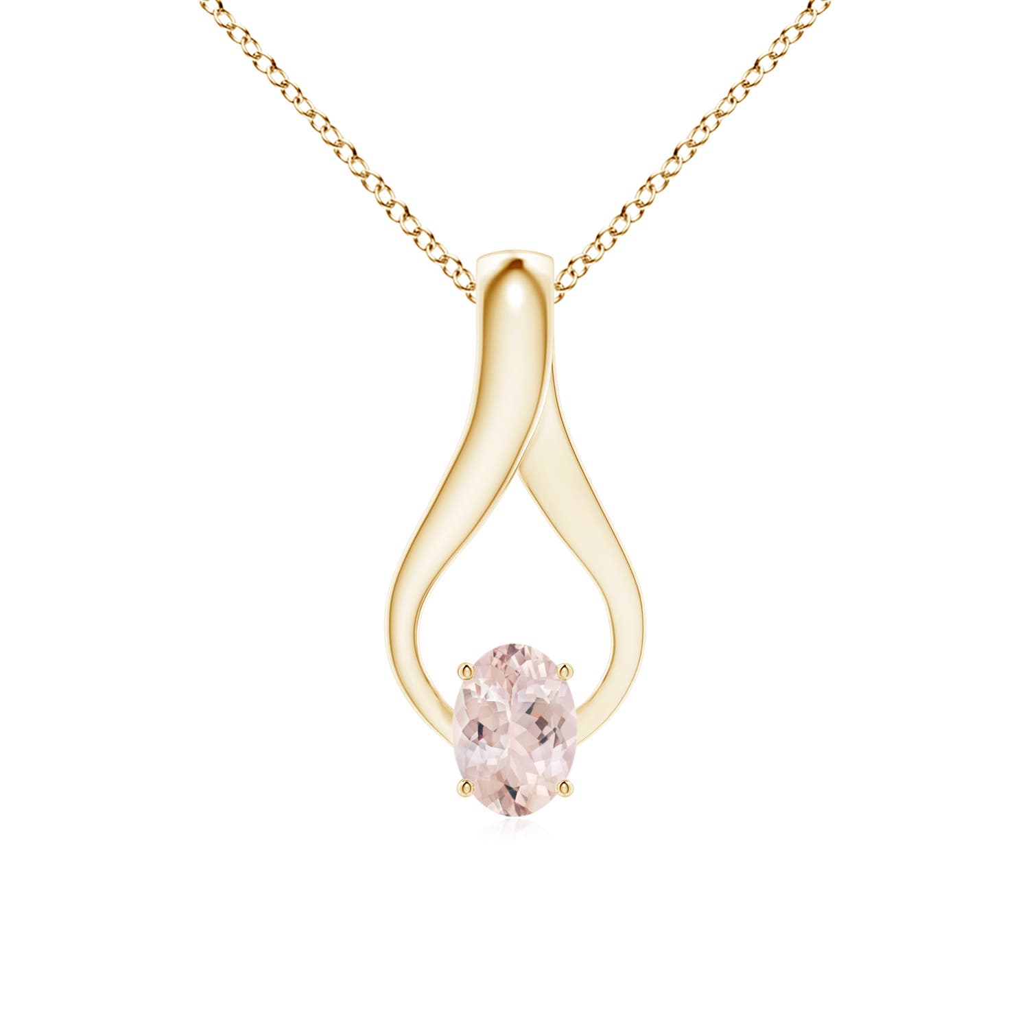 AA - Morganite / 0.77 CT / 14 KT Yellow Gold