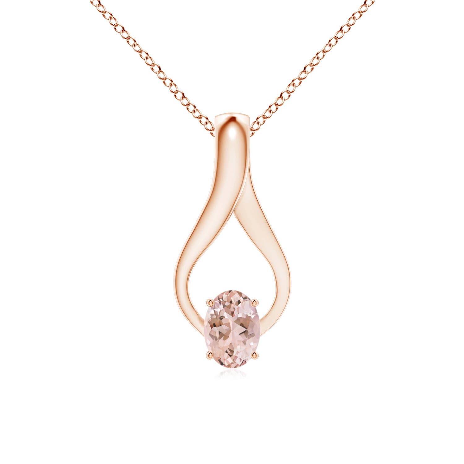 AAAA - Morganite / 0.77 CT / 14 KT Rose Gold