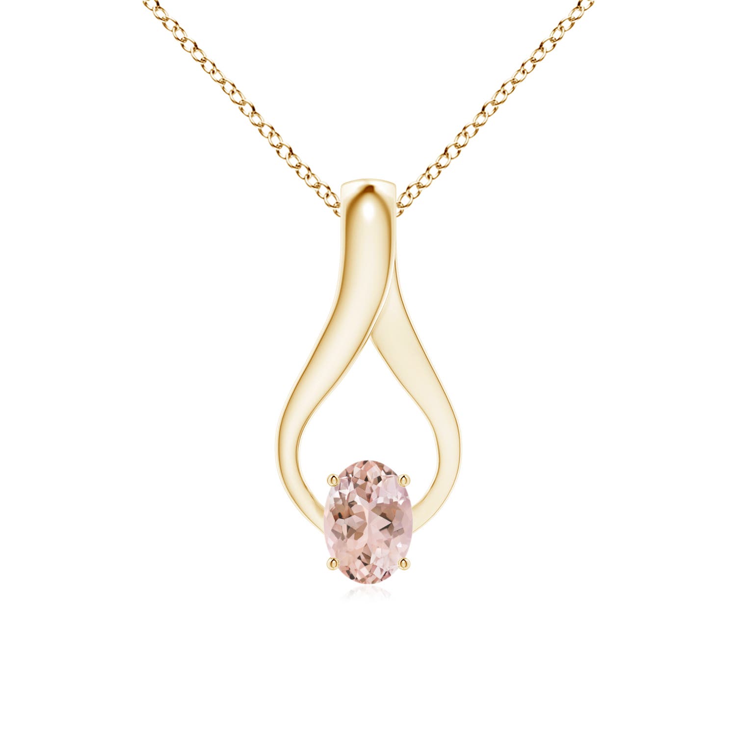 AAAA - Morganite / 0.77 CT / 14 KT Yellow Gold