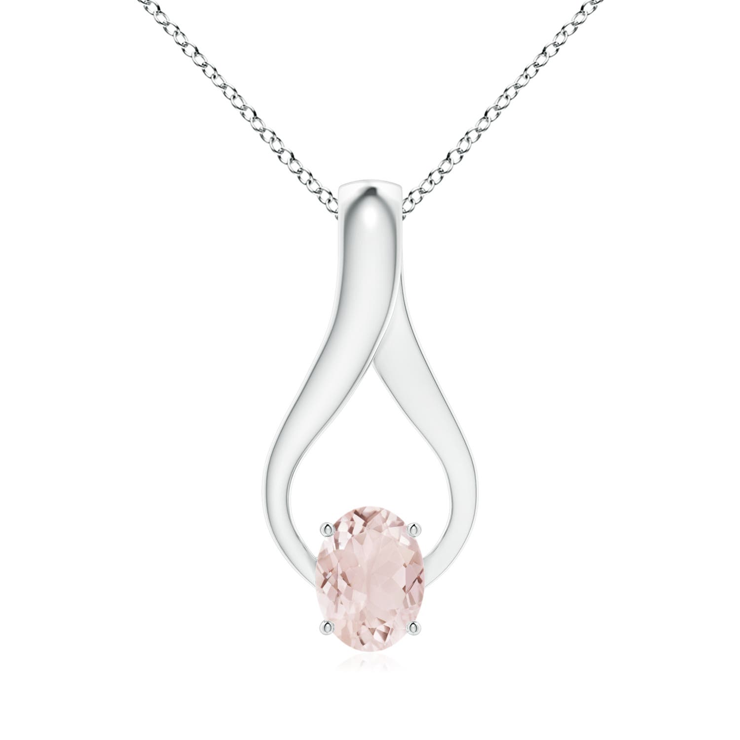 A - Morganite / 1.21 CT / 14 KT White Gold