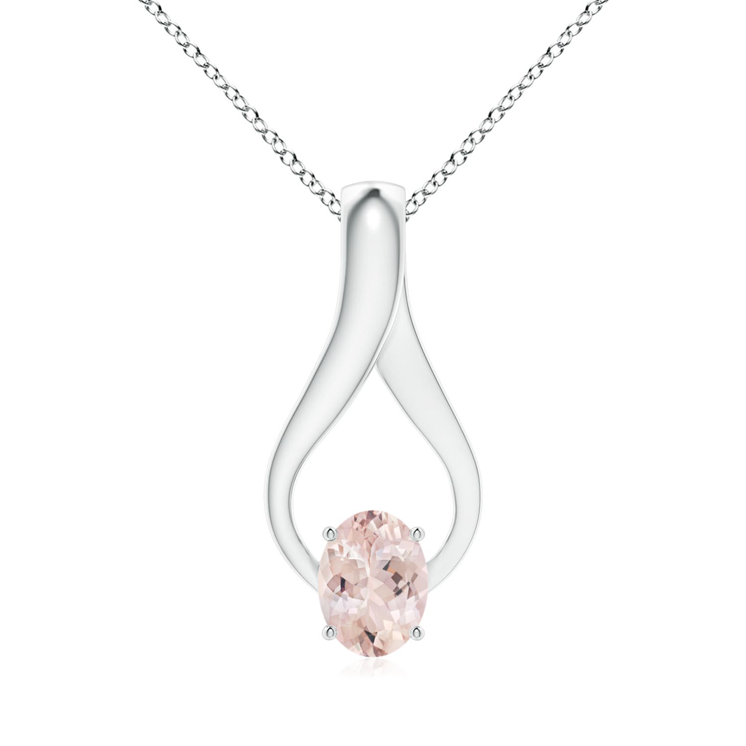 AA - Morganite / 1.21 CT / 14 KT White Gold