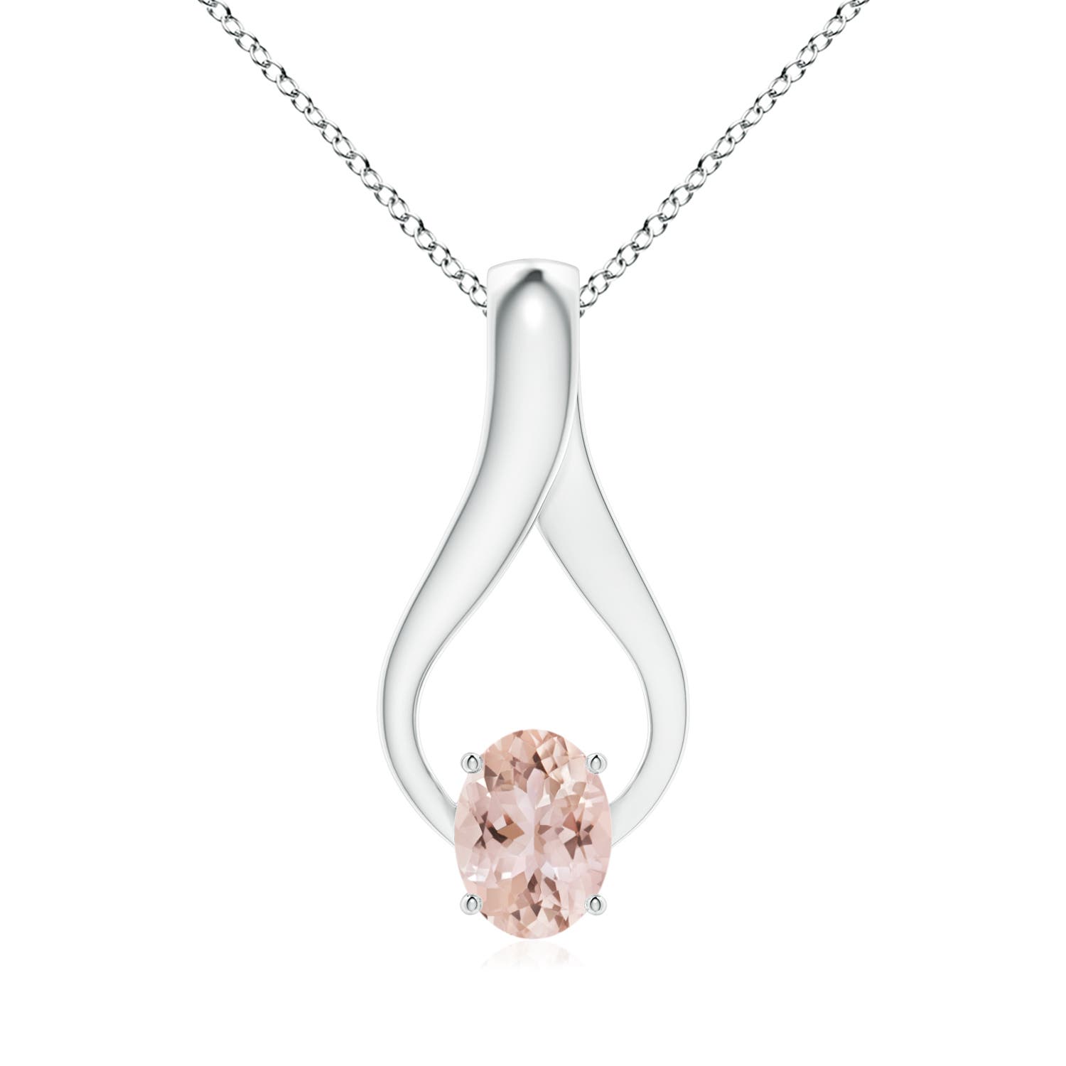 AAA - Morganite / 1.21 CT / 14 KT White Gold