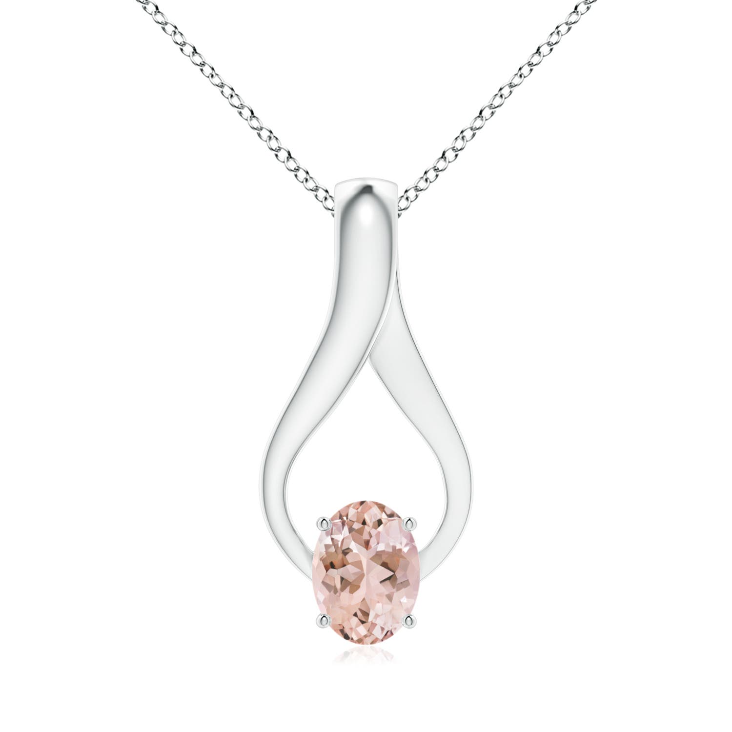 AAAA - Morganite / 1.21 CT / 14 KT White Gold