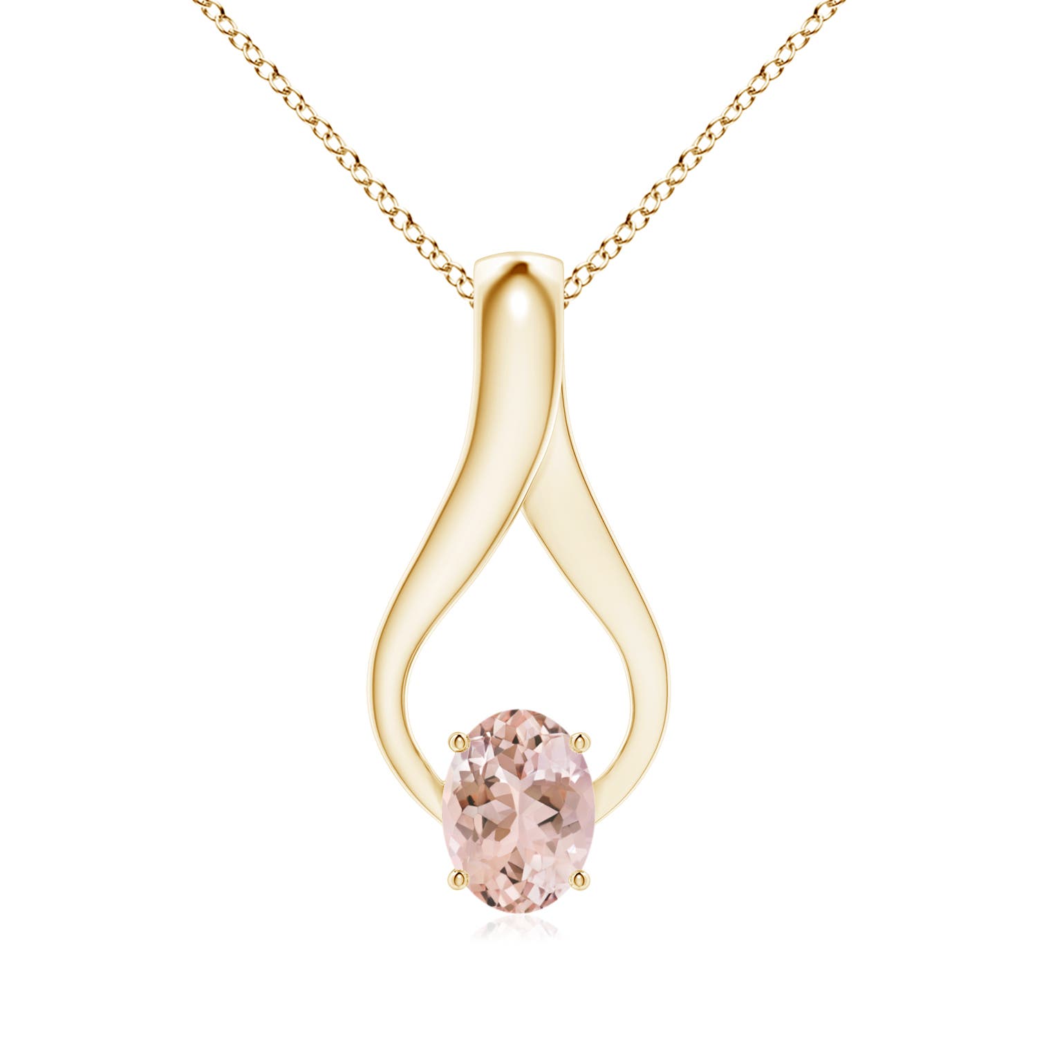 AAAA - Morganite / 1.21 CT / 14 KT Yellow Gold