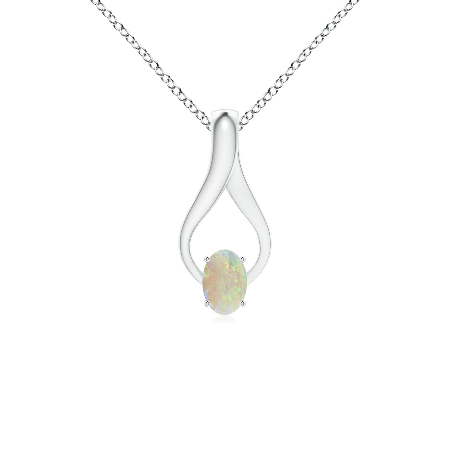 AAA - Opal / 0.33 CT / 14 KT White Gold