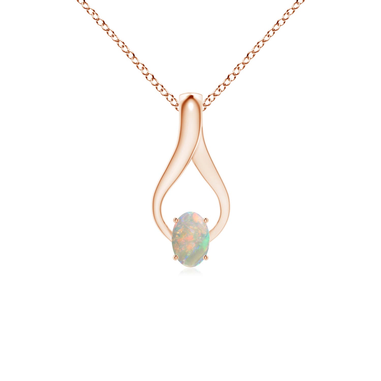 AAAA - Opal / 0.33 CT / 14 KT Rose Gold