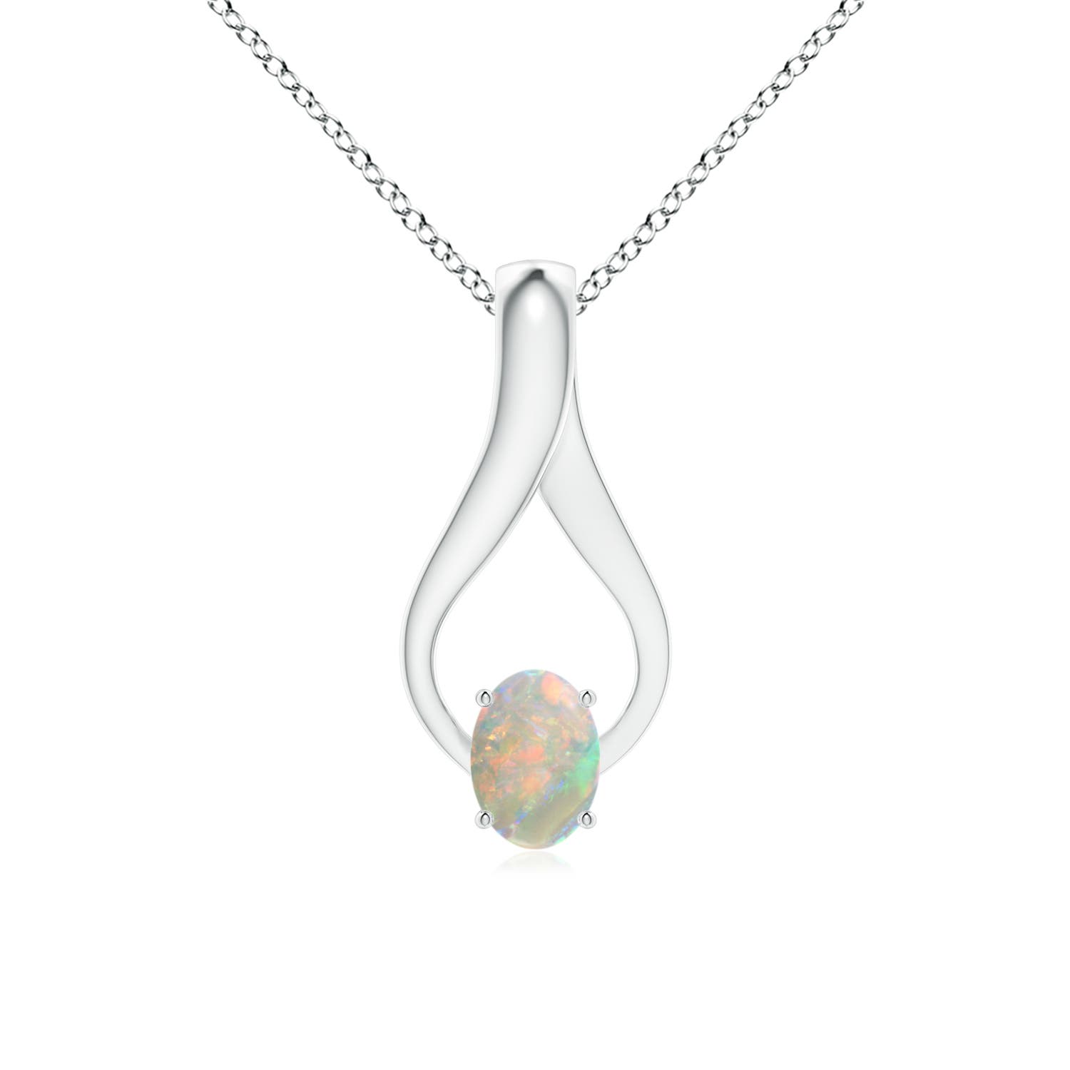 AAAA - Opal / 0.52 CT / 14 KT White Gold